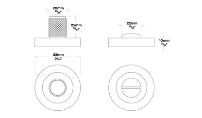 Iver Brunswick Door Lever Handle on Round Rose Privacy Kit - Available in Various Finishes