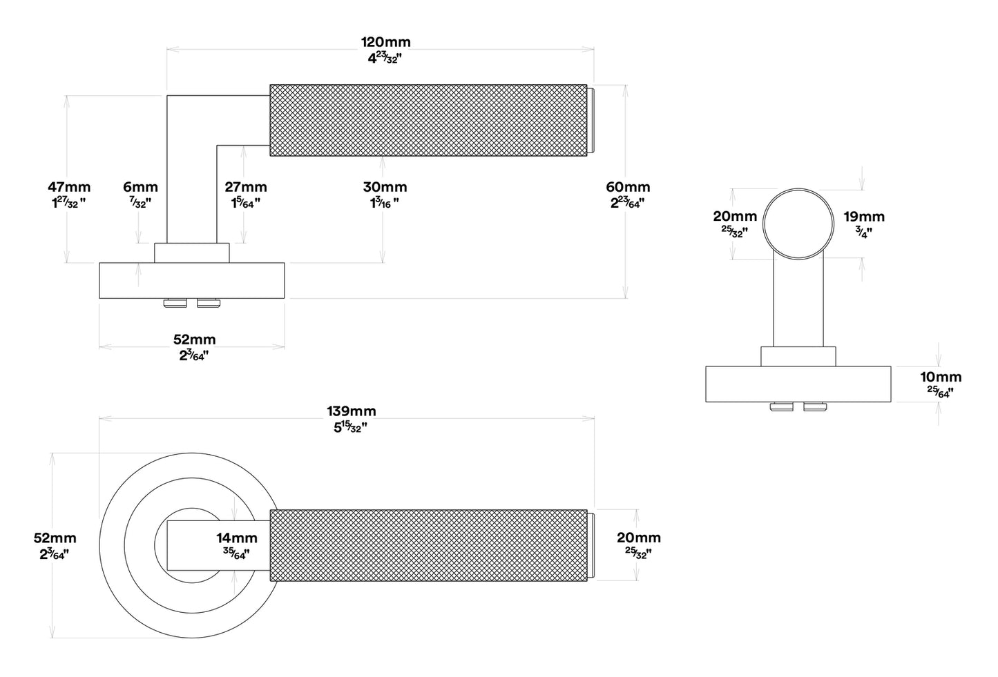 Iver Brunswick Door Lever on Round Rose Entrance Kit Key/Key - Available in Various Finishes