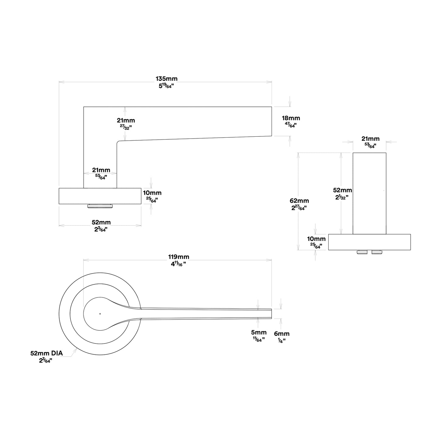 Iver Como Door Lever Handle on Round Rose Entrance Kit Key/Key - Available in Various Finishes