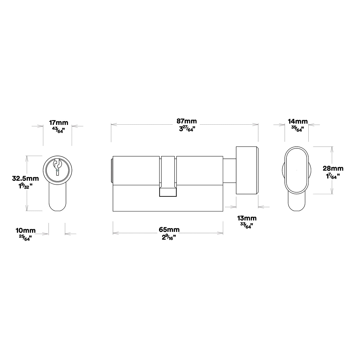 Iver Bronte Door Lever Handle on Square Rose Entrance Kit Key/Thumb - Available in Various Finishes