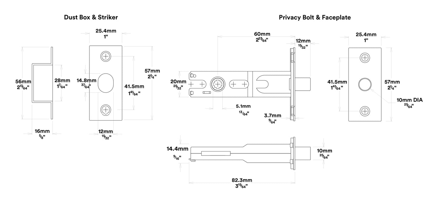 Iver Annecy Door Lever on Round Rose Privacy Kit - Available in Various Finishes
