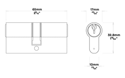 Iver Baltimore Door Lever on Square Rose Pair Entrance Kit Key/Key - Available in Various Finishes