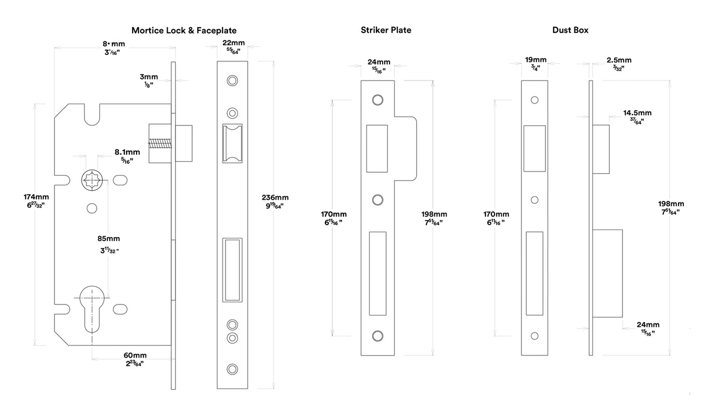 Iver Berlin Door Lever on Square Rose Entrance Kit Key/Key - Available in Various Finishes