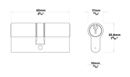 Iver Brunswick Door Pull Handle Entrance Kit Key/Key 600mm - Available in Various Finishes