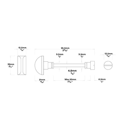 Iver Sarlat Door Lever on Shouldered Backplate Privacy Kit with Turn - Available in Various Finishes