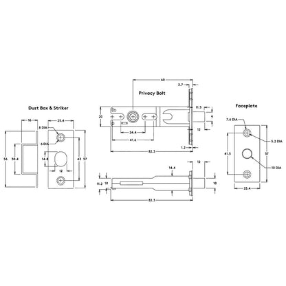 Iver Annecy Door Lever on Shouldered Backplate Privacy Kit with Turn - Available in Various Finishes