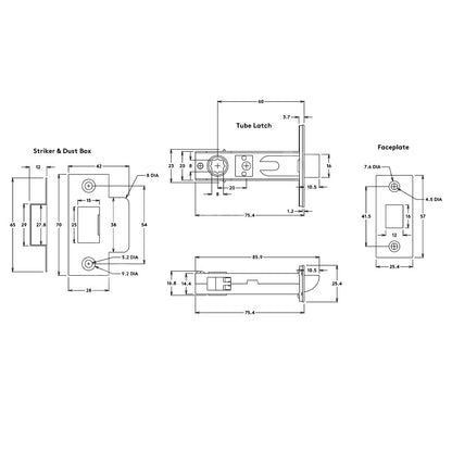 Iver Annecy Door Lever on Oval Backplate Privacy Kit with Turn - Available in Various Finishes