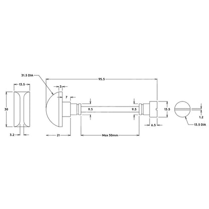 Iver Paddington Door Knob on Stepped Backplate Privacy Kit with Turn - Available in Various Finishes