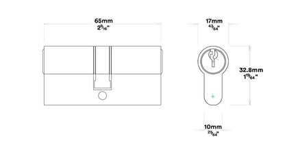 Iver Sarlat Door Lever Handle on Shouldered Backplate Entrance Kit Key/Key
