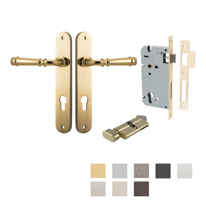 Iver Verona Door Lever Handle on Oval Backplate Entrance Kit Key/Thumb