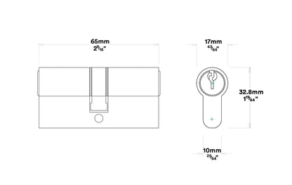 Iver Verona Door Lever Handle on Oval Backplate Entrance Kit Key/Thumb