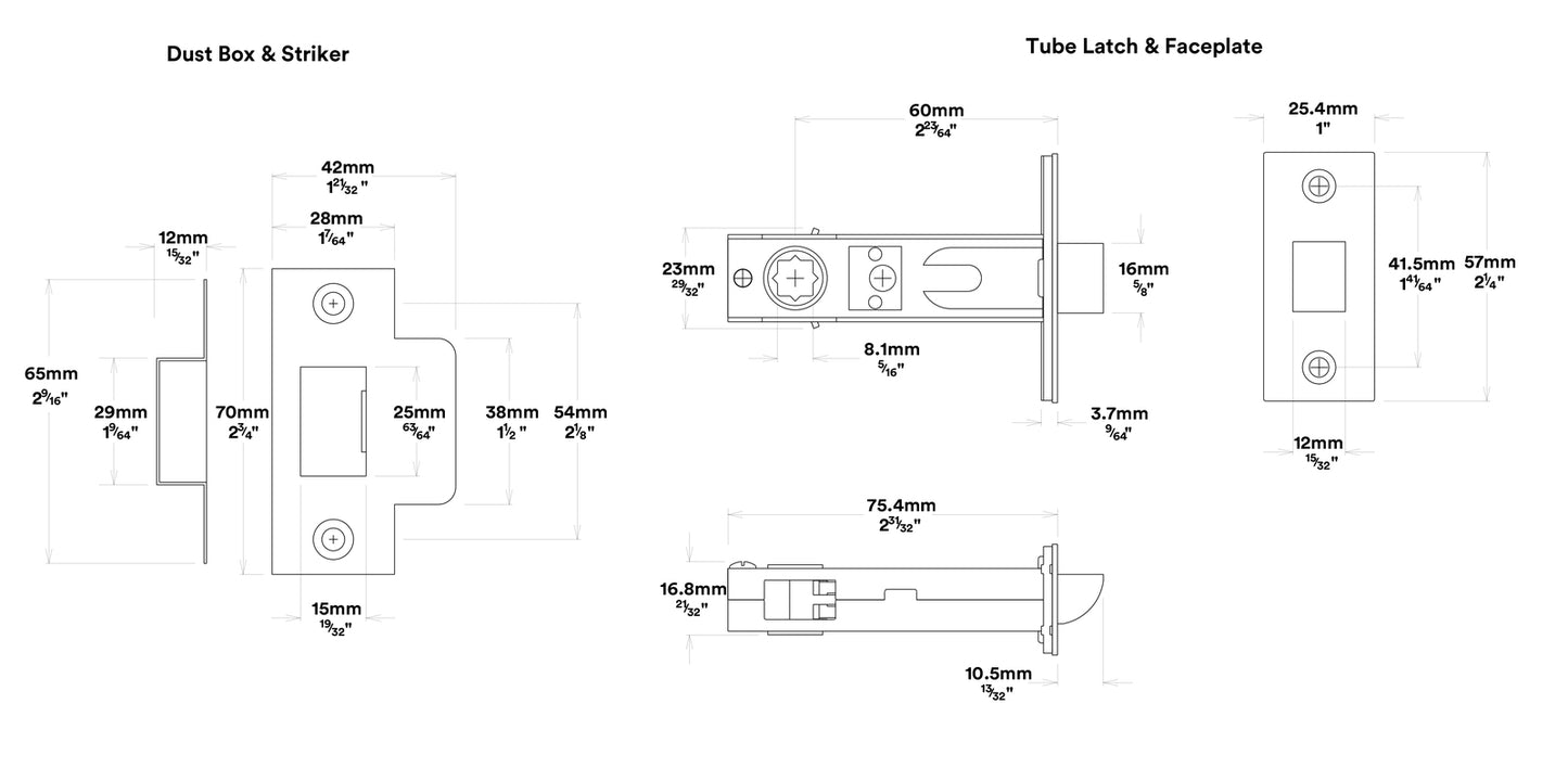 Iver Verona Door Lever Handle on Oval Backplate Passage Kit - Available in Various Finishes