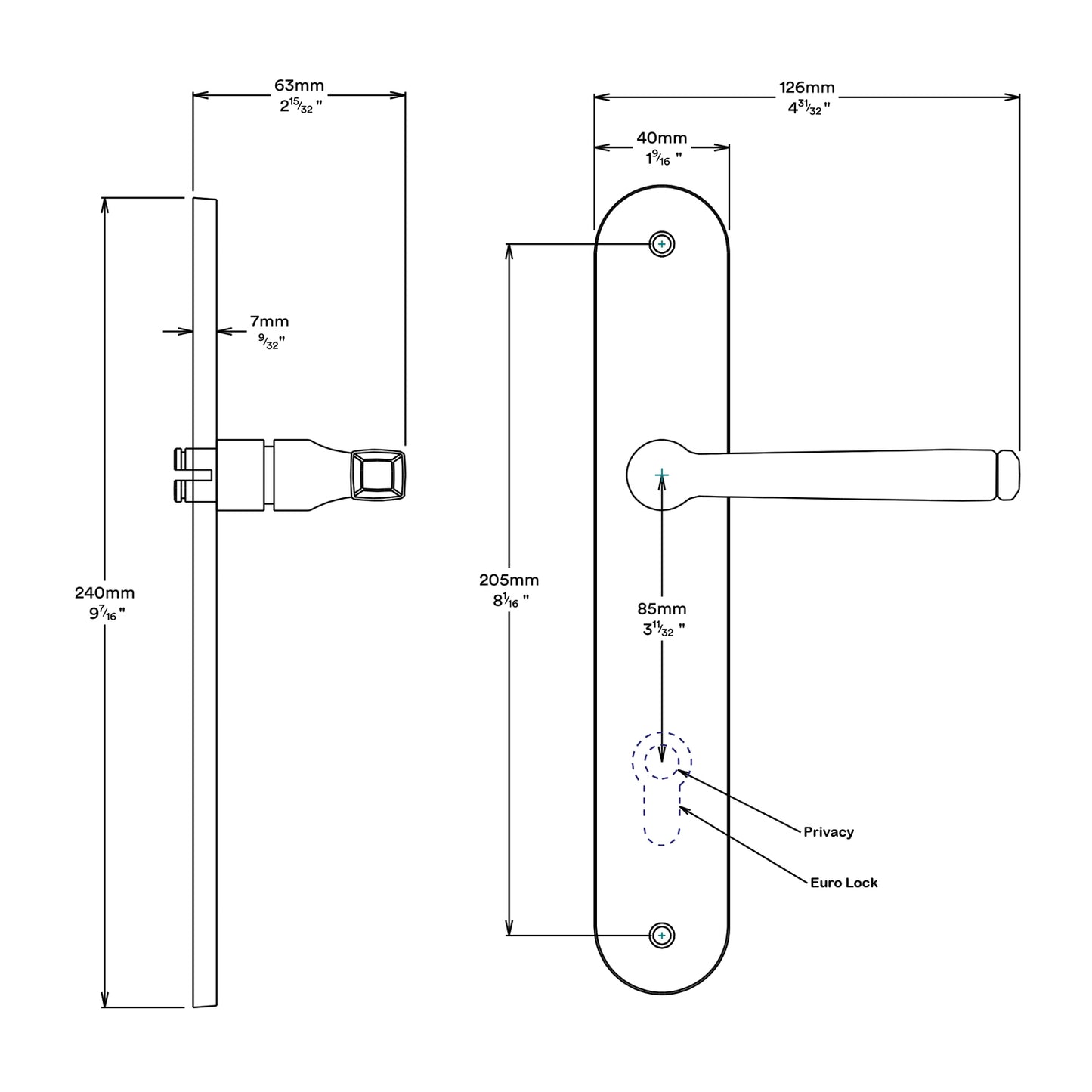 Iver Annecy Door Lever Handle on Oval Backplate Entrance Kit Key/Key - Available in Various Finishes