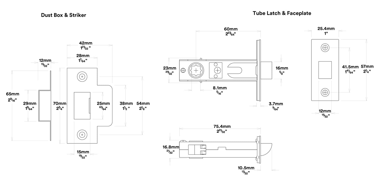 Iver Verona Door Lever Handle on Stepped Backplate Passage Kit - Available in Various Finishes