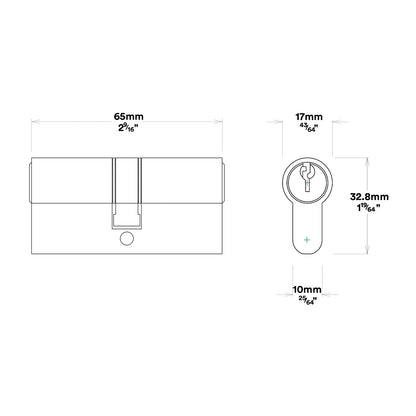Iver Bronte Door Lever Handle on Oval Backplate Entrance Kit Key/Key - Available in Various Finishes