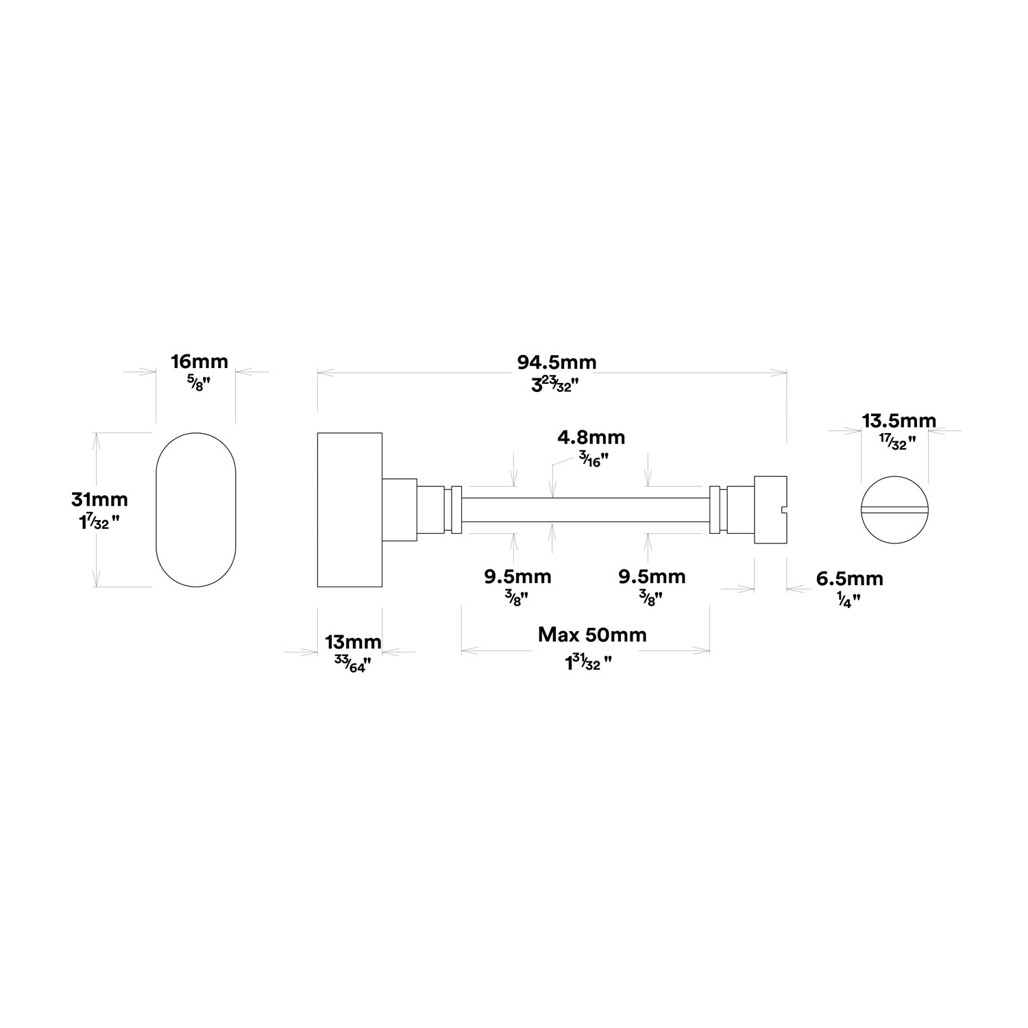 Iver Como Door Lever Handle on Oval Backplate Privacy Kit - Available in Various Finishes