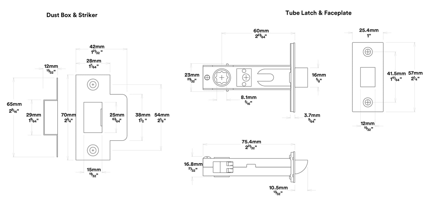 Iver Sarlat Door Lever Handle on Chamfered Backplate Privacy Kit - Available in Various Finishes
