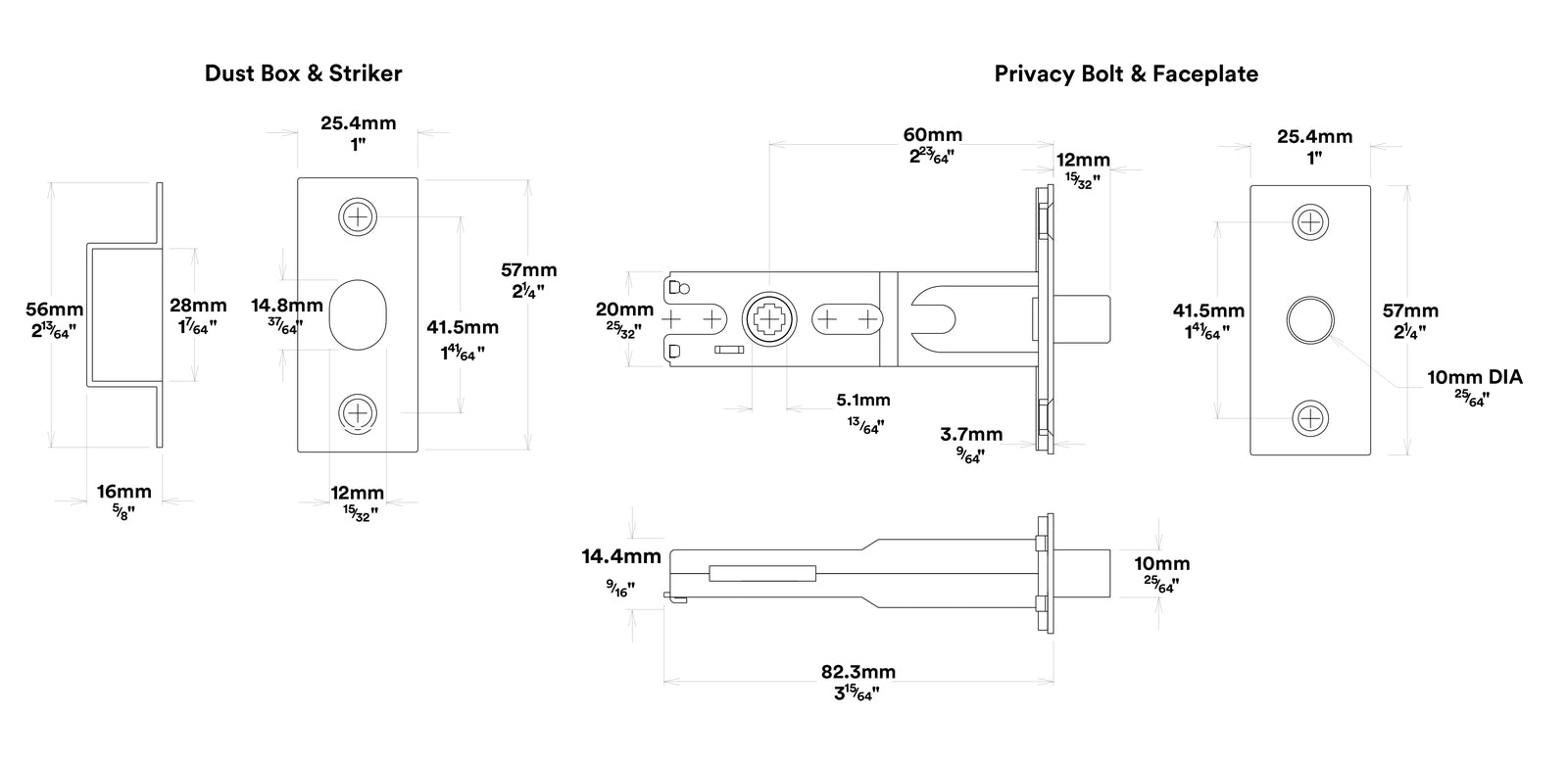 Iver Sarlat Door Lever Handle on Chamfered Backplate Privacy Kit - Available in Various Finishes