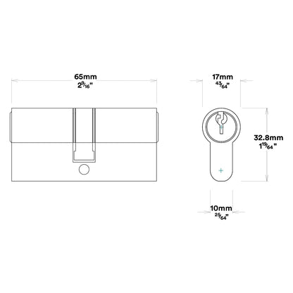 Iver Bronte Door Lever Handle on Chamfered Backplate Entrance Kit Key/Key