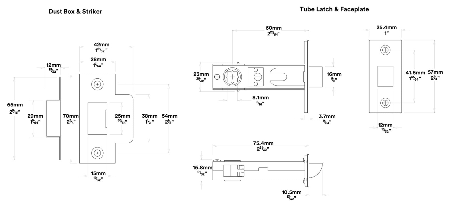 Iver Verona Door Lever Handle on Chamfered Backplate Privacy Kit - Available in Various Finishes