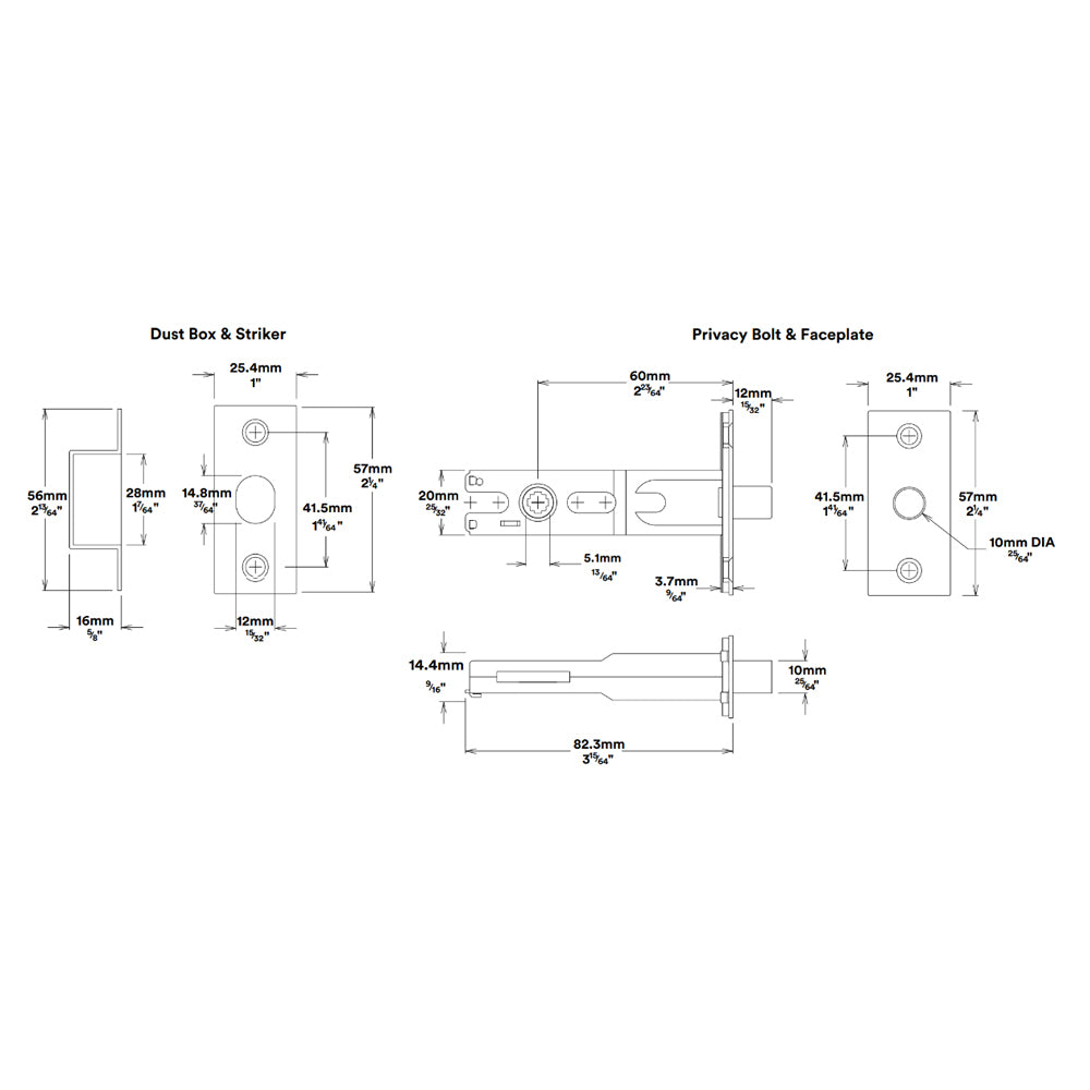 Iver Cambridge Door Knob on Oval Backplate Privacy Kit with Turn - Available in Various Finishes
