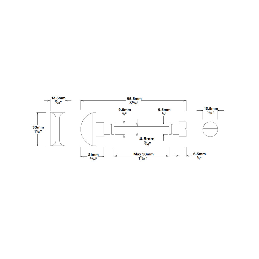 Iver Cambridge Door Knob on Stepped Backplate Privacy Kit with Turn - Available in Various Finishes