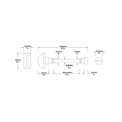Iver Cambridge Door Knob on Stepped Backplate Privacy Kit with Turn - Available in Various Finishes