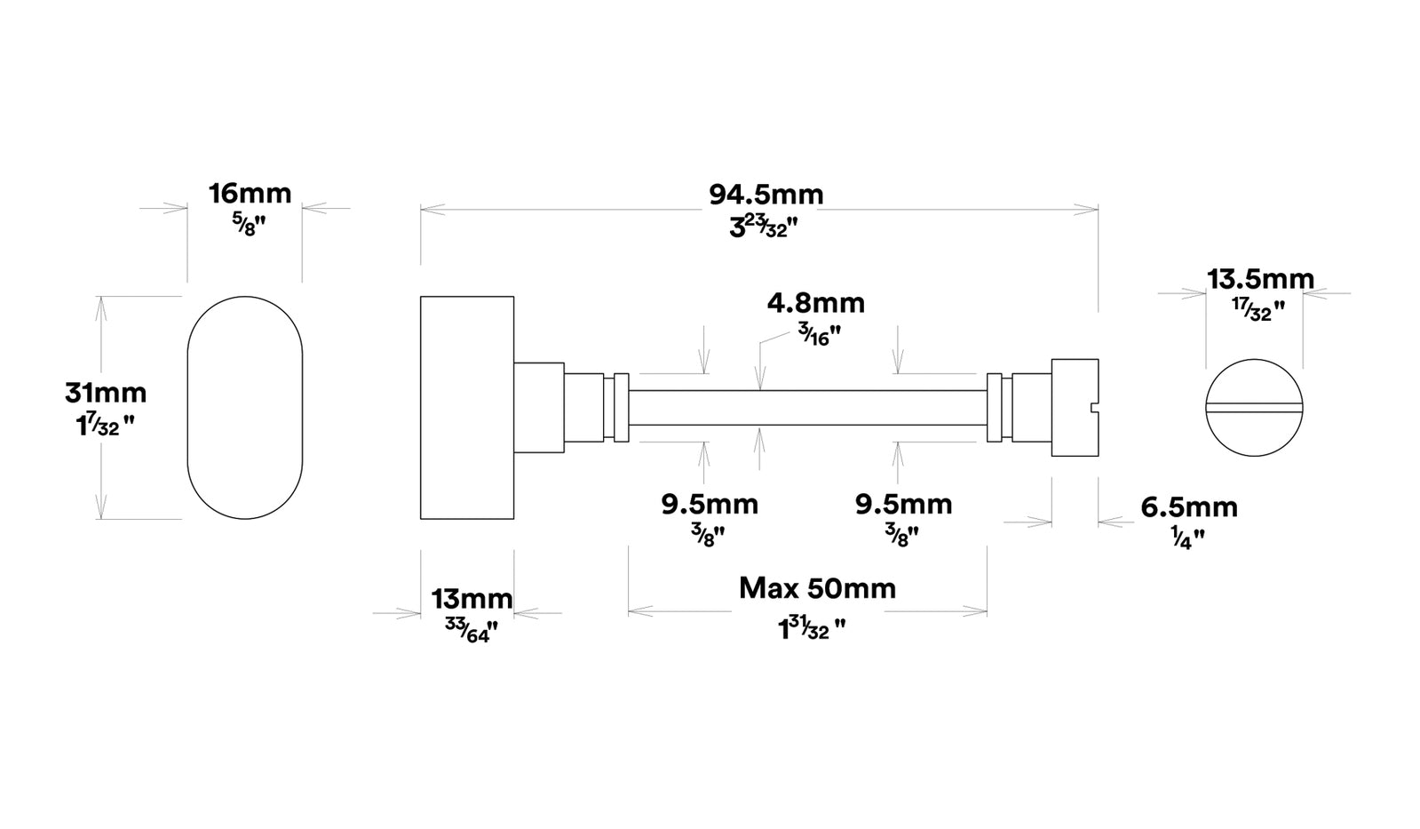 Iver Osaka Door Lever Handle on Chamfered Backplate Privacy Kit - Available in Various Finishes