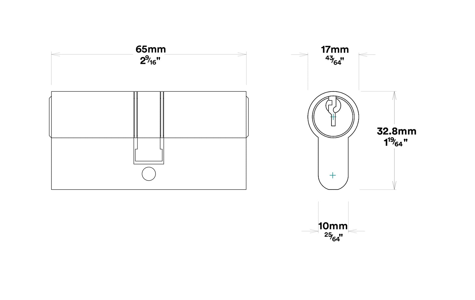 Iver Stirling Door Lever Handle on Rectangular Backplate Entrance Kit Key/Key