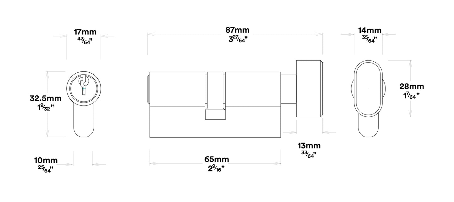 Iver Stirling Door Lever Handle on Rectangular Backplate Entrance Kit Key/Thumb