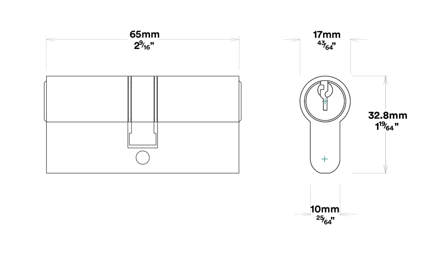 Iver Stirling Door Lever Handle on Oval Backplate Entrance Kit Key/Key