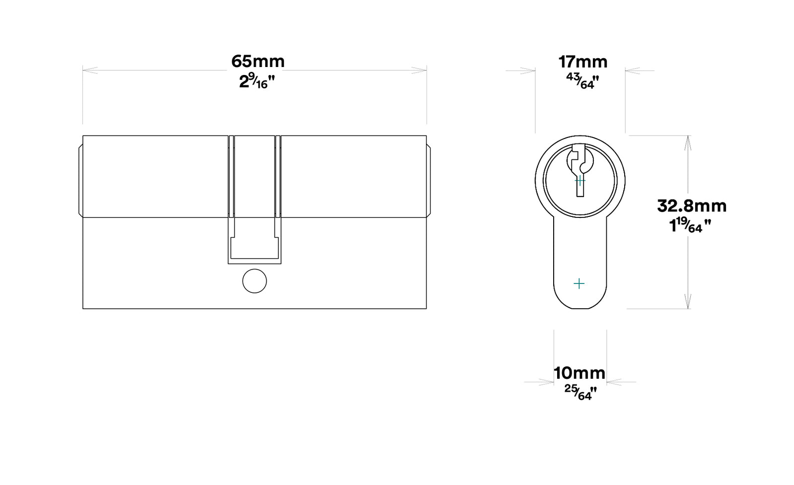 Iver Stirling Door Lever Handle on Oval Backplate Entrance Kit Key/Key