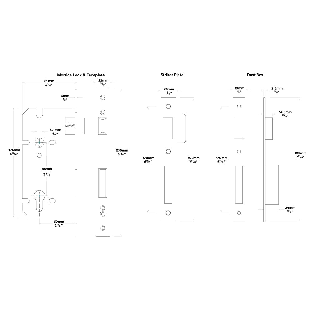 Iver Cambridge Door Knob on Chamfered Backplate Entrance Kit Key/Key - Available in Various Finishes