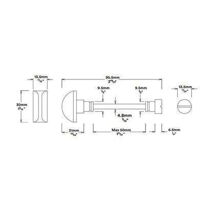 Iver Stirling Door Lever on Stepped Backplate Privacy Kit with Turn - Available in Various Finishes