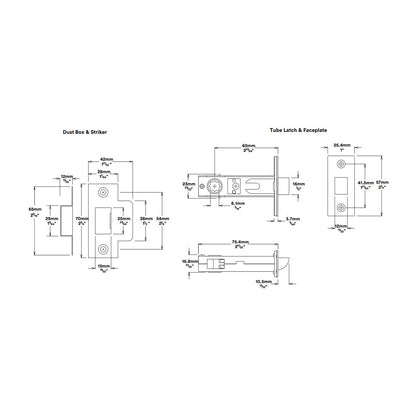 Iver Stirling Door Lever on Stepped Backplate Privacy Kit with Turn - Available in Various Finishes