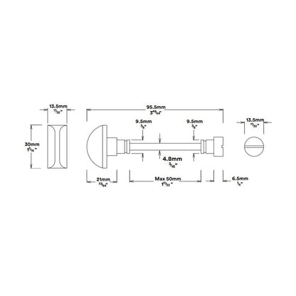 Iver Verona Lever on Shouldered Backplate Privacy Kit with Turn - Available in Various Finishes