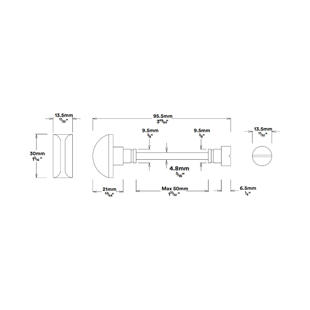 Iver Annecy Door Lever on Rectangular Backplate Privacy Kit with Turn