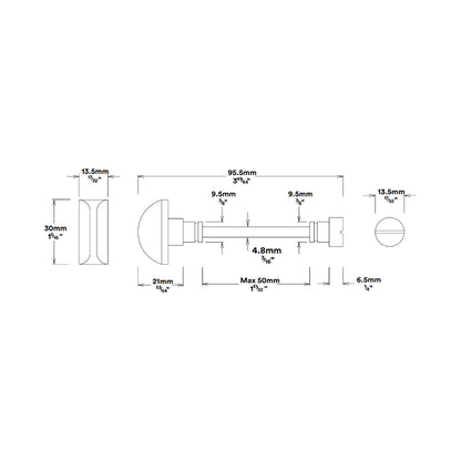 Iver Annecy Door Lever on Rectangular Backplate Privacy Kit with Turn