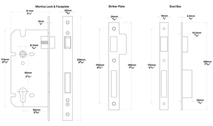 Iver Baltimore Door Lever on Oval Backplate Entrance Kit Key/Thumb - Available on Various Finishes