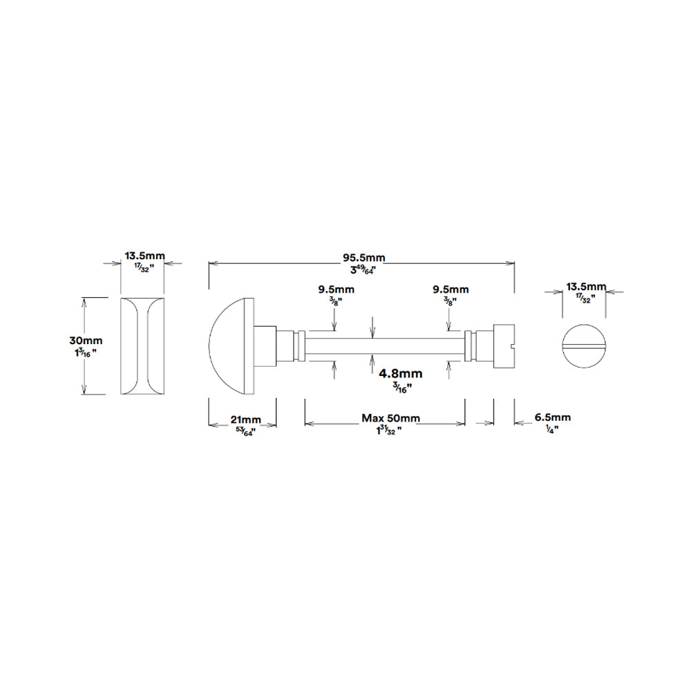 Iver Sarlat Door Lever on Oval Backplate Privacy Kit with Turn - Available in Various Finishes