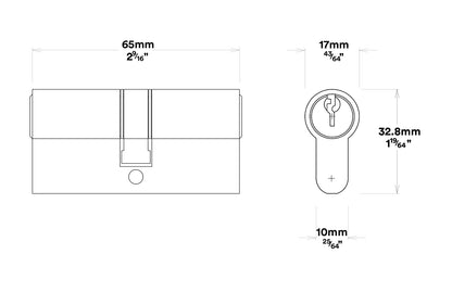 Iver Berlin Door Lever on Oval Backplate Entrance Kit Key/Key - Available in Various Finishes