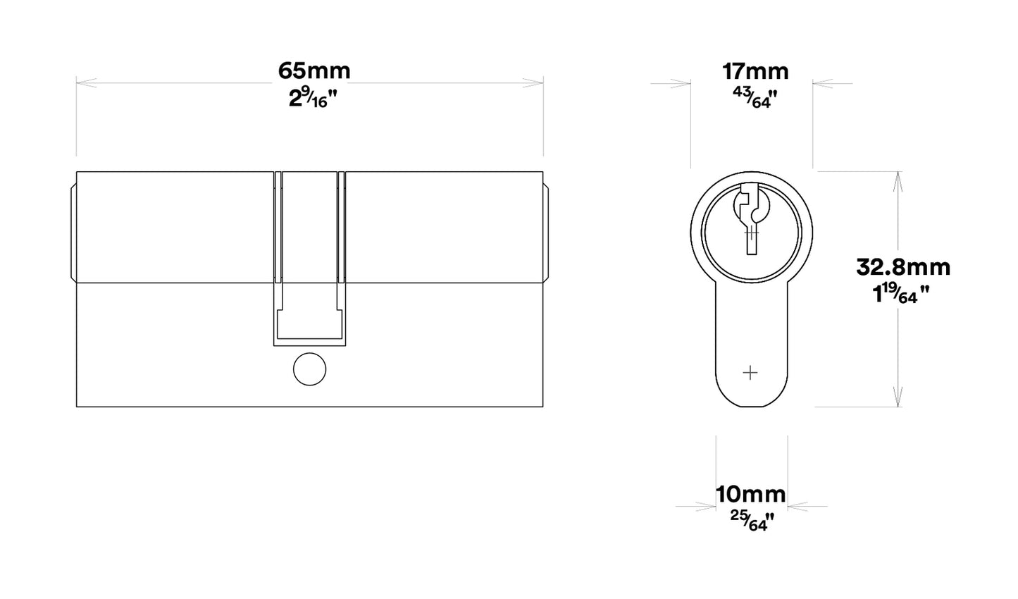 Iver Berlin Door Lever on Chamfered Backplate Entrance Kit Key/Key - Available in Various Finishes