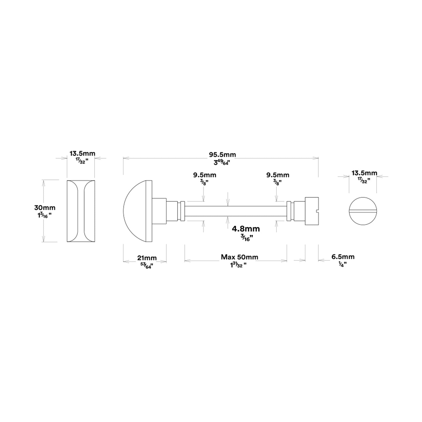 Iver Guildford Door Knob on Stepped Backplate Privacy Kit with Turn - Available in Various Finishes