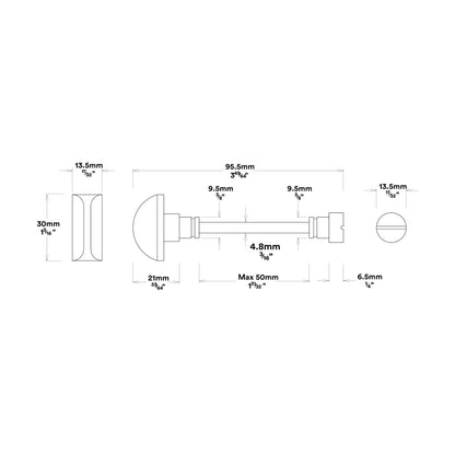 Iver Guildford Door Knob on Stepped Backplate Privacy Kit with Turn - Available in Various Finishes