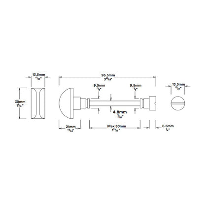 Iver Copenhagen Door Lever on Rectangular Backplate Privacy Kit with Turn