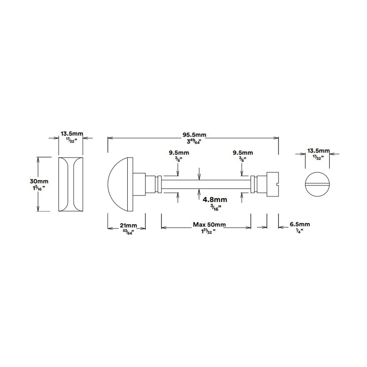 Iver Copenhagen Door Lever on Oval Backplate Privacy Kit with Turn - Available in Various Finishes