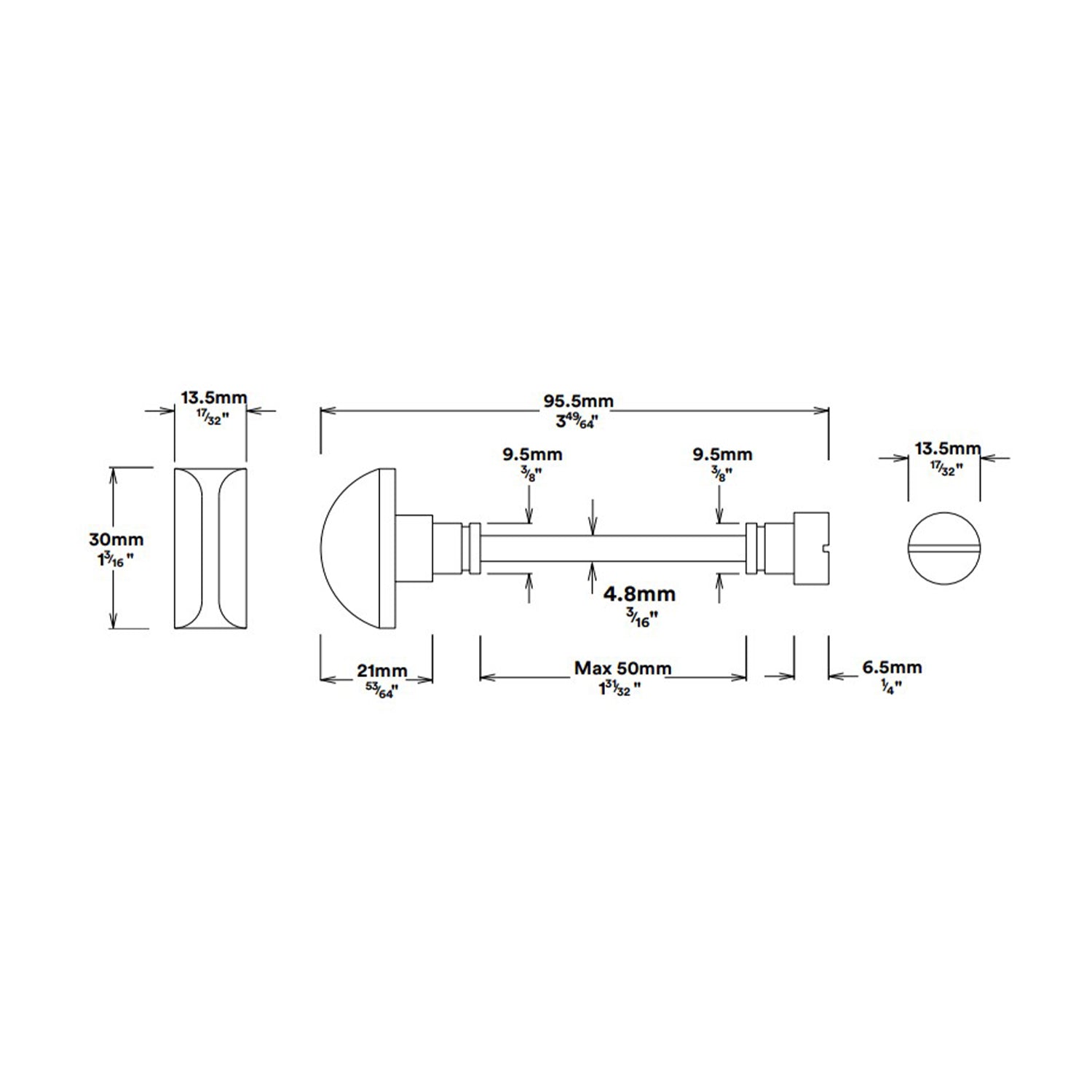 Iver Copenhagen Door Lever on Oval Backplate Privacy Kit with Turn - Available in Various Finishes