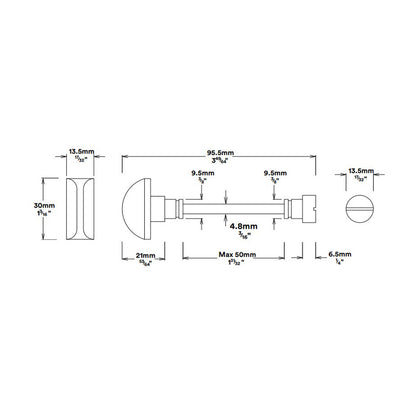 Iver Copenhagen Door Lever on Oval Backplate Privacy Kit with Turn - Available in Various Finishes