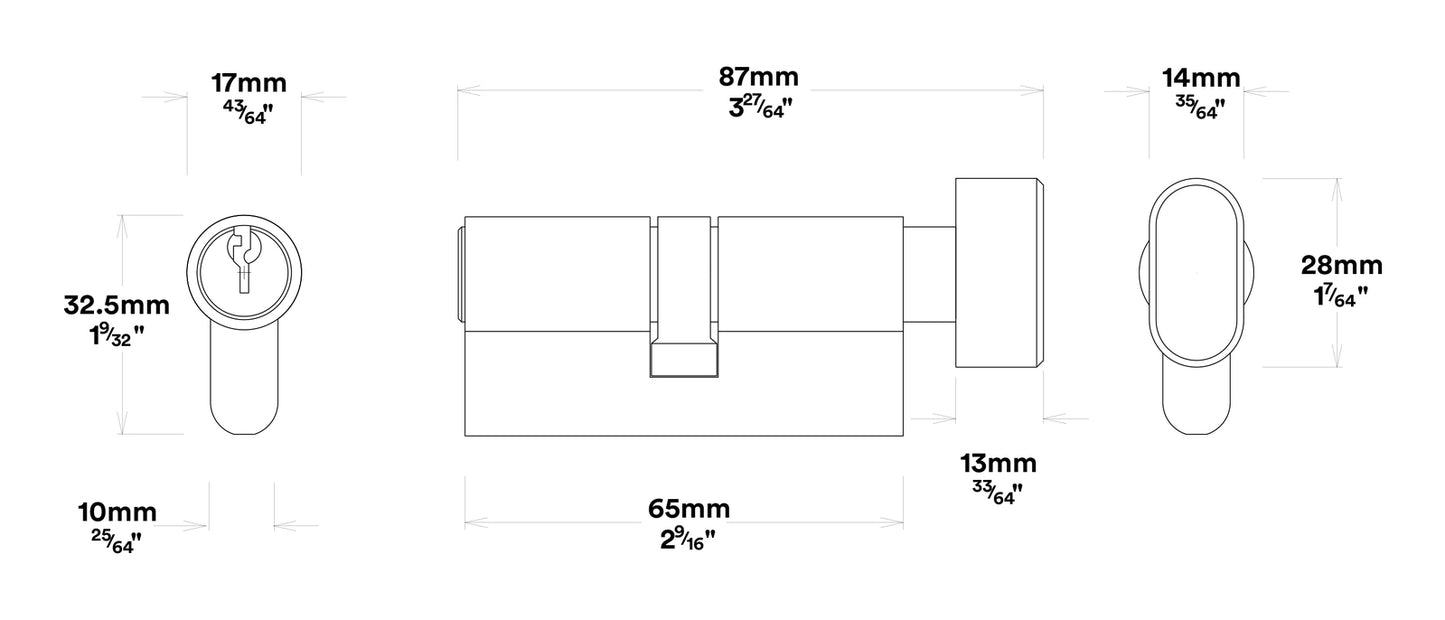 Iver Copenhagen Door Lever on Stepped Backplate Entrance Kit Key/Thumb
