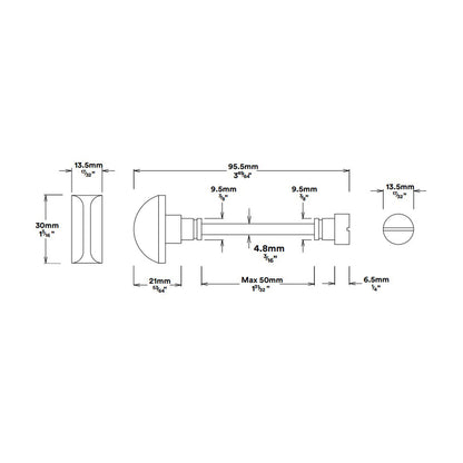 Iver Copenhagen Lever on Stepped Backplate Privacy Kit with Turn - Available in Various Finishes